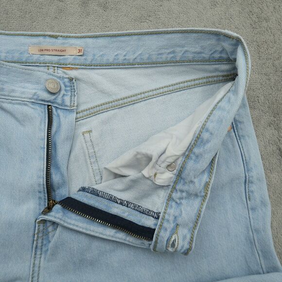 Levi's Jeans Women's Size 31 High-Rise Low Pro Straight 30.5" Inseam Destroyed - Picture 3 of 16